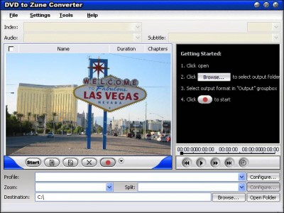 DVD ZUNE CONVERTER PRO 2007.10902 screenshot