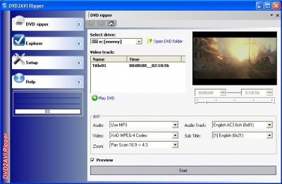 DVD2AVI Ripper FREE 1.0.0.10 screenshot