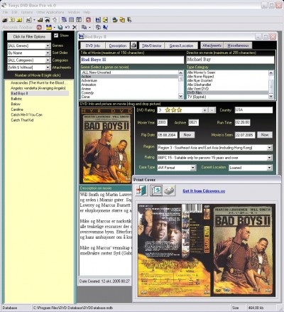 DVDBase Pro 6.0 screenshot DVDBase Pro 6.0 screenshot