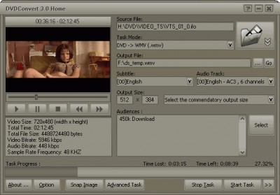 DVDConvert-Home 2.0.13 screenshot