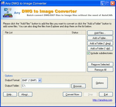 DWG to JPG Converter Std 2005.5.5 screenshot DWG to JPG Converter Std 2005.5.5 screenshot