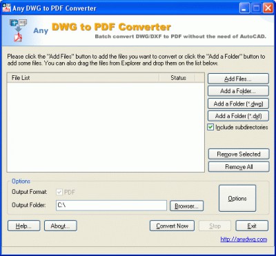 DWG to PDF Converter 2005.5 2005.5 screenshot DWG to PDF Converter 2005.5 2005.5 screenshot