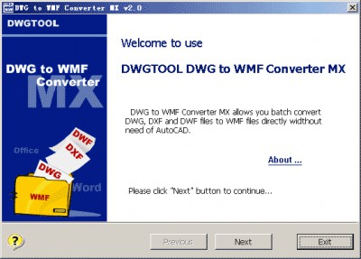 DWG to WMF Converter MX 3.2 screenshot DWG to WMF Converter MX 3.2 screenshot