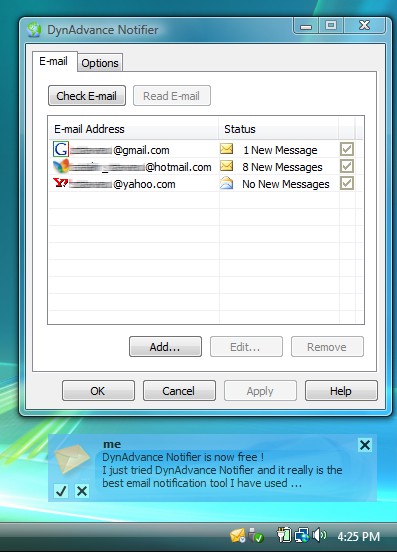 DynAdvance Notifier 1.1.246 screenshot DynAdvance Notifier 1.1.246 screenshot
