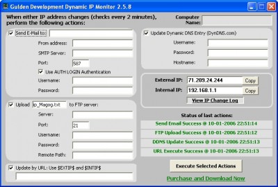 Dynamic IP Monitor 2.5.7 screenshot Dynamic IP Monitor 2.5.7 screenshot
