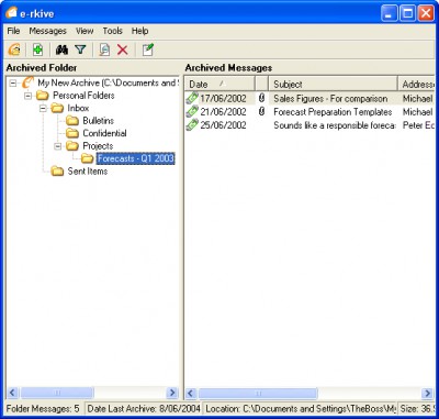 E-Rkive 2.2 screenshot E-Rkive 2.2 screenshot