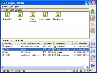 e-Surveiller spy software 1.6.7 screenshot