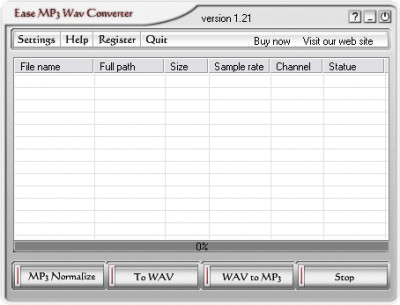 Ease MP3 to WAV 1.0 screenshot Ease MP3 to WAV 1.0 screenshot