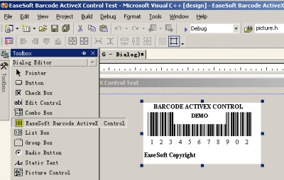 EaseSoft Barcode ActiveX Control 2.5 screenshot