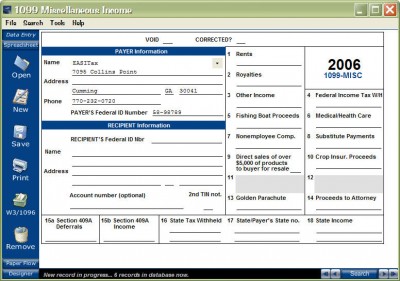 EASITax W2 / 1099 Software 5.2005.1 screenshot EASITax W2 / 1099 Software 5.2005.1 screenshot