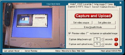 Easy Free Web Cam 3.4.5 screenshot Easy Free Web Cam 3.4.5 screenshot