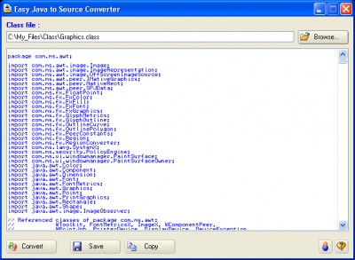 Easy JAVA to Source Converter 1.6 screenshot