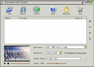 Easy Video to 3GP Converter 1.0.0 screenshot