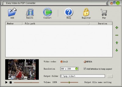 Easy Video to PSP Converter 1.0.0 screenshot