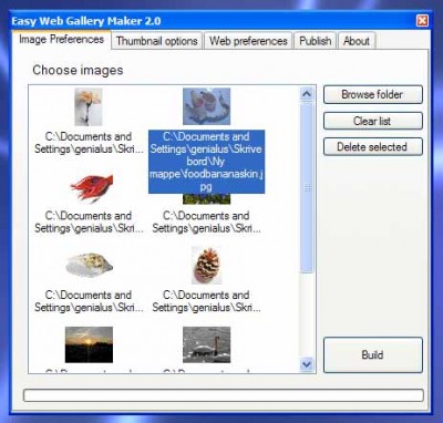 Easy Web Gallery Maker 2.0 2.0 screenshot
