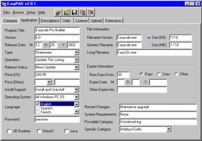 EasyPAD 2.0.3 screenshot
