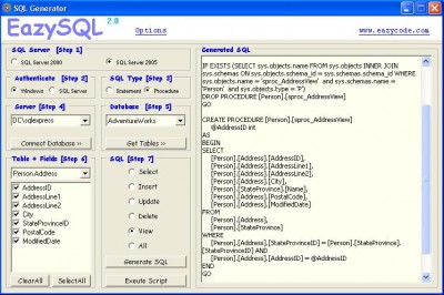 EazySQL 2.0 screenshot