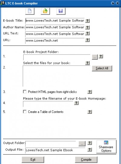 Ebook Compiler 2 screenshot Ebook Compiler 2 screenshot
