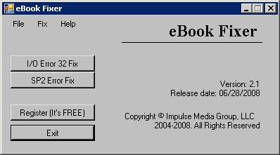 eBook Fixer 2.0 screenshot eBook Fixer 2.0 screenshot