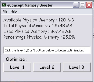 eConcept Memory Booster 4.0 screenshot eConcept Memory Booster 4.0 screenshot