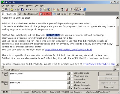EditPad Lite BR 5.4.6 screenshot