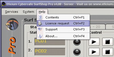 Eficium Cybercafe SurfShop Pro 4.51 screenshot