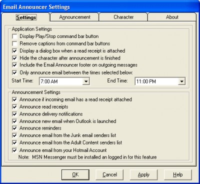 Email Announcer 4.0.0 screenshot Email Announcer 4.0.0 screenshot