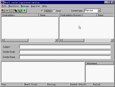 Email caster 2.10 screenshot Email caster 2.10 screenshot