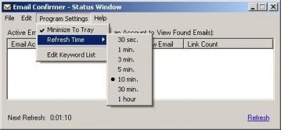 Email Confirmer 1.0 screenshot Email Confirmer 1.0 screenshot