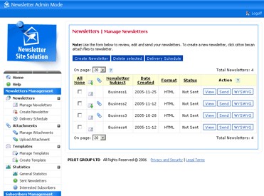 Email Newsletter Software 1.2.18 screenshot Email Newsletter Software 1.2.18 screenshot