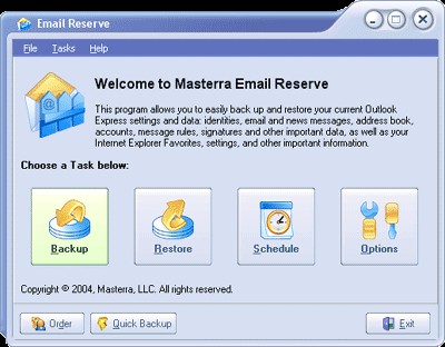 Email Reserve 1.4 screenshot Email Reserve 1.4 screenshot