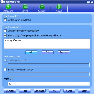 EmailObserver 5.2.3 screenshot EmailObserver 5.2.3 screenshot