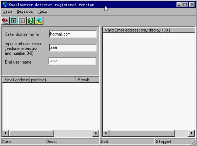 Emailserver detector 1.60 screenshot