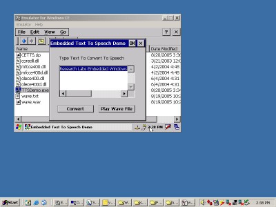 Embedded Speech Synthesis Kit 1.0 screenshot Embedded Speech Synthesis Kit 1.0 screenshot