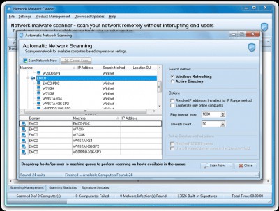 EMCO Network Malware Cleaner 1.0 screenshot EMCO Network Malware Cleaner 1.0 screenshot
