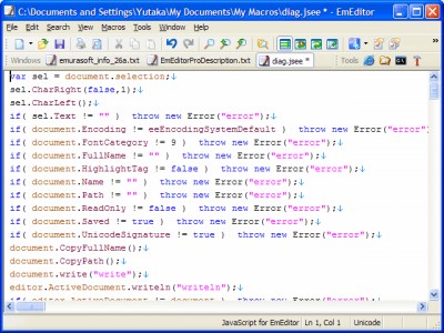EmEditor Professional (Windows 98/Me) 4.13 screenshot EmEditor Professional (Windows 98/Me) 4.13 screenshot