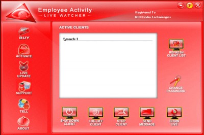 Employee Activity LIVE Watcher Server 1.6 screenshot