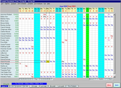Employee Scheduling Assistant 2000 2.2 screenshot Employee Scheduling Assistant 2000 2.2 screenshot