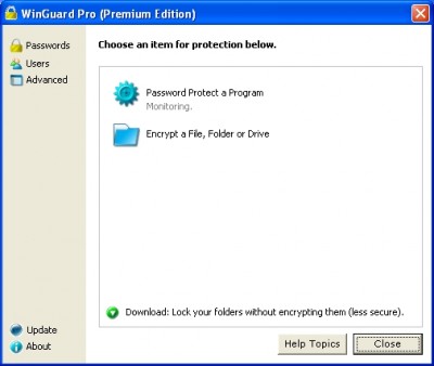 Encrypt and Go by WinGuard Pro 6.5 screenshot Encrypt and Go by WinGuard Pro 6.5 screenshot