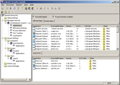 Endpoint Security Console 2.0 screenshot