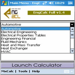 EngCalc(Thermodynamics) - PocketPC Calculator 1.1 screenshot