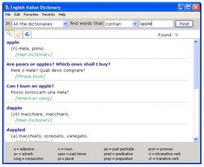 English-Italian Dictionary for Windows 4.1 screenshot English-Italian Dictionary for Windows 4.1 screenshot