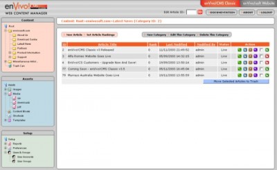 enVivo!CMS Classic 3.52 screenshot enVivo!CMS Classic 3.52 screenshot