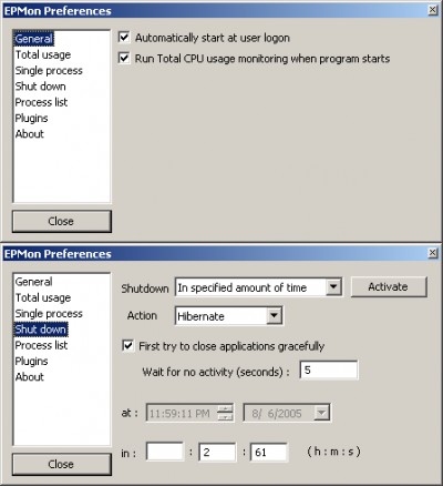 EPMon 0.99.10 screenshot