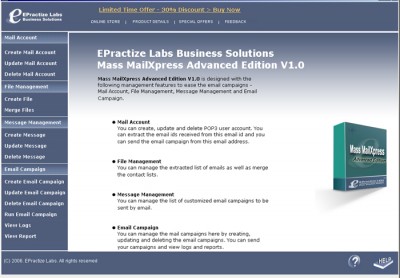 EPractize Labs Mass MailXpress Advanced Edition 1.0 screenshot