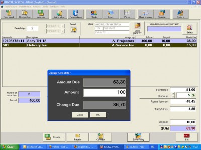 ESC - Rental Software 4.12.1 screenshot ESC - Rental Software 4.12.1 screenshot