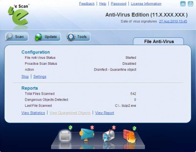 eScan AntiVirus Edition 9.0.779.1 screenshot eScan AntiVirus Edition 9.0.779.1 screenshot