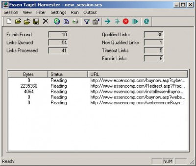 Essen Target Harvester 2.4 screenshot Essen Target Harvester 2.4 screenshot