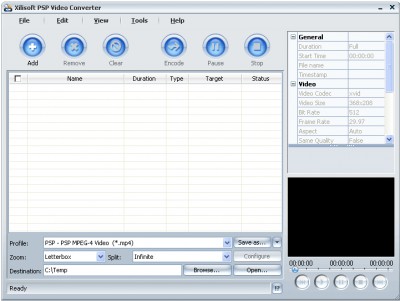 EX soft PSP Video Converter 5.6.9.0829 screenshot