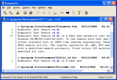 Examine32 4.31 screenshot